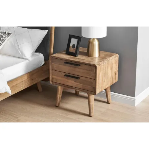 Acacia Wood Bedside Table