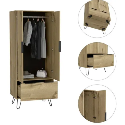 Oak Wood Wardrobe