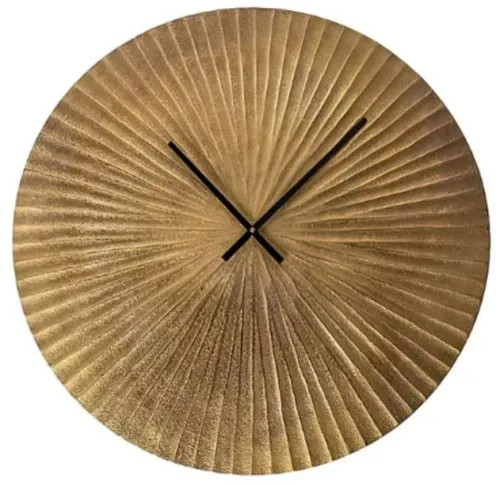 Gold Circle Wooden Wall Clock
