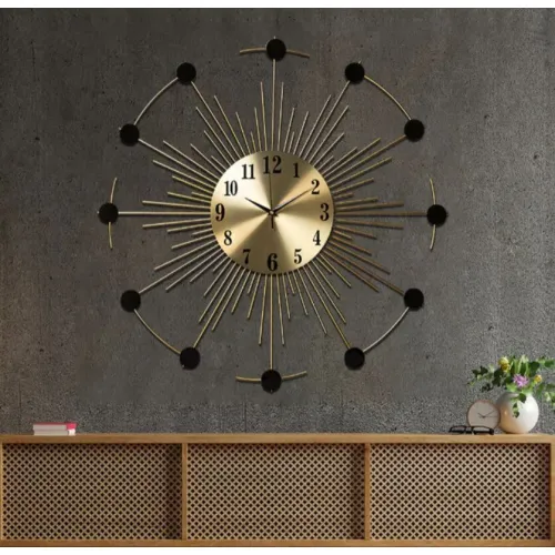 Wire Circle Wooden Wall Clock